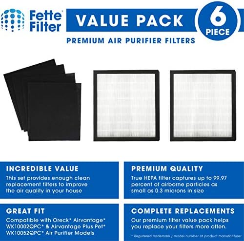 Fette Filter-komplet filtera za pročišćivač vazduha kompatibilan sa Oreck WK01234QPC Airvantage/Airvantage Plus
