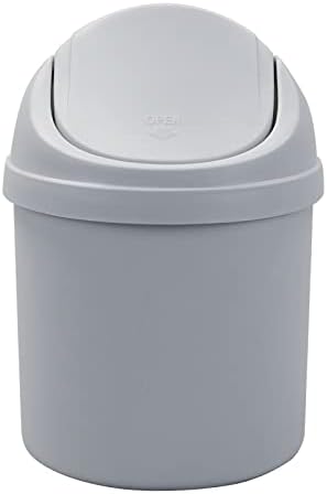 Eagrye 0,5 galona siva Mini Desktop kanta za smeće sa poklopcem za ljuljanje, mala kanta za smeće