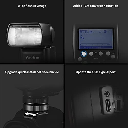 Godox TT685II-s TTL High-Speed Sync 1 / 8000s 2.4 G GN60 Blic kamere Speedlite Speedlight sa Godox XPro - s bežičnim predajnikom okidača kompatibilnim za Sony kamere & difuzor,Filter, Snoot, USB svjetlo