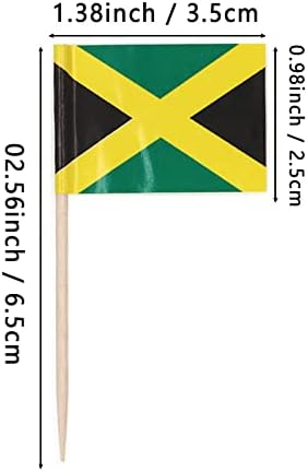 Yiping 100kom zastave Jamajke, tematske dekoracije za zabave zastave čačkalica,Jamajčanska Patriotska torta