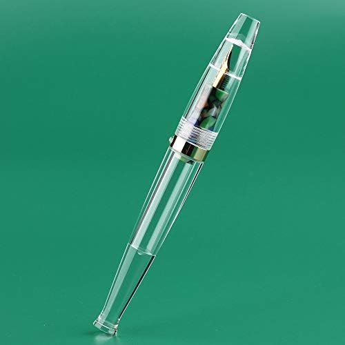 Majohn S5 akrilni olovka za pišući olovka za pisanje s pogledom na epruvetu Extra Fine NIB, prozirni olovka za pisanje velikog kapaciteta sa kutijom