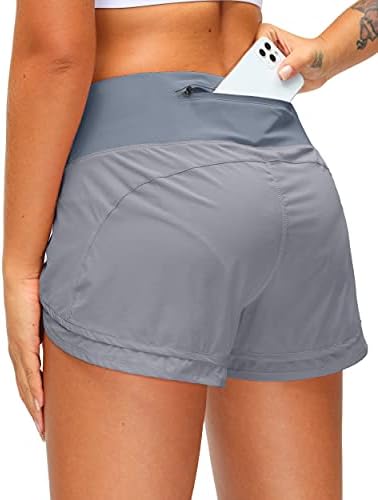 Ženske kratke hlače za trčanje s džepom sa patentnim zatvaračem 3 inča Brzosušeće sportske hlače za