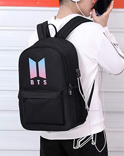 Alikpop USB Theft Putovni ruksak Jimin Suga Jin Taehyung V Jungkook Korean Casual Backpack Daypack Laptop Bag College Case Case Bag kodne brave