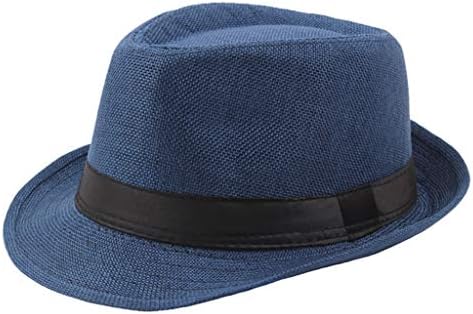 Sunčani šeširi za dječje kapu za muške šešire na otvorenom šešir na otvorenom šešir za sunčanje prozračne jazz ženske šešire s obodom plavom bojom