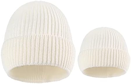 Jesen i zima jednobojna pletena kapa za odrasle za roditelje Za dijete topla Woollike pletena kapa Teal i šal