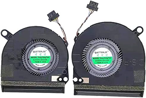 Quetterlee Zamjena Nova laptop CPU + GPU ventilator za hlađenje za HP ENVY 13-AD 13-AD104TX TPN-I127 TPN-I128 serija 928460-001 928461-001 ND55C03-16L08 ND55C03-16L09 6033B0054101 6033B0054201 DC5V 0,5A ventilator
