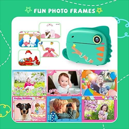 Tiatua Kids Kamera Instant Print, Instant kamera za djecu sa 20MP dvostrukim objektivom & 32G SD karticom, digitalna sa nula mastila & amp; Video Kamera sa foto papirom & zabavni dodaci, poklon za djevojčice & amp; dječaci od 3+