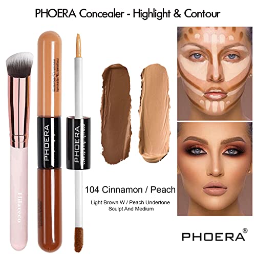 PHOERA Foundation makeup Set, mat Set ruževa, PHOERA Primer, PHOERA puder, PHOERA Highlighter and Contour,