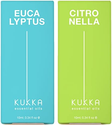 Esencijalno ulje eukaliptusa za difuzor i esencijalno ulje za difuzor za difuzor - terapijska klasa Esencijalna ulja Set - 2x0,34 FL Oz - Kukka