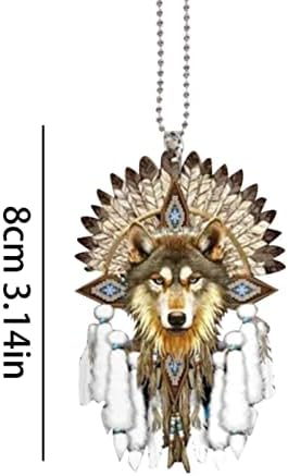 Akrilni životinjski kućni ukras Oglas Wolf Privjesak za automobile 8cm u visini Garta Ornament Set