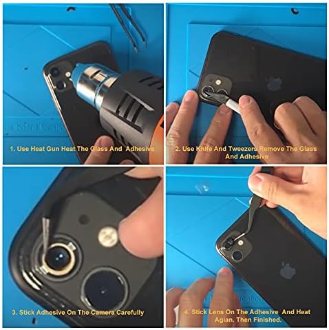 EMiEN Zadnja zadnja kamera staklena sočiva zamjena za iPhone 13 i iPhone 13 Mini sa alatom za popravku
