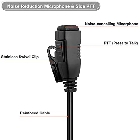 Voki-toki slušalica kompatibilna sa Motorola Jednožičnim slušalicama Mic slušalice za uši 2,5 mm+3,5 mm 2-pinska dvosmjerna Radio slušalica sa PTT