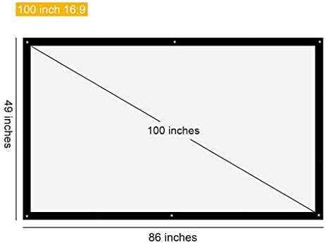 LIRUXUN vanjski jednostavan prenosivi ekran 16: 9 Putovanja prednje i stražnje projekcijske ekrane Super tanki projekcijski ekran