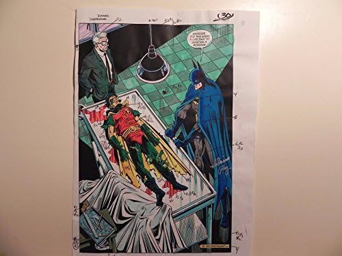 BATMAN # 467 dio kutije za sjene # 1 boja ART VINTAGE potpisan ADRIENNE ROY W / C. O. A PG 22