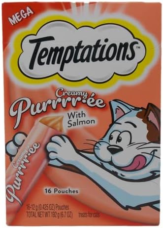 Temptations Creamy Purrrr-ee cat Treats 2 raznovrsnost ukusa-svaka: losos, piletina - Plus igračka za mačju