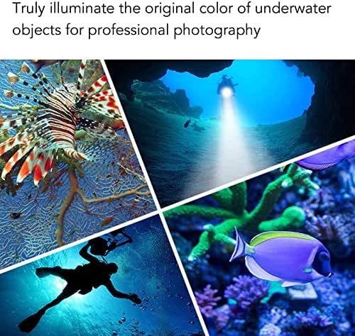 Ronilačka svjetiljka Prijenosna podvodna rasvjeta i fotografija punjenje svjetla 5000LM 6 svjetlosnih načina sa crvenim i bijelim bojama