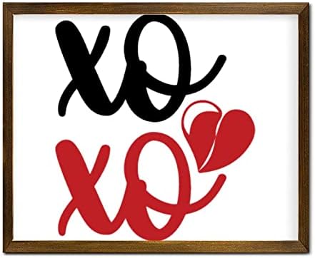 Smiješne valentine Dan Frame Nagrađen znak Xoxo Rustic Wood Framemen Welding Art Valentinovo Slatki citati Znak