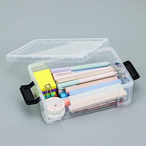 Labuk 6 pakovanje plastična kutija za olovke, kante za odlaganje velikih kapaciteta sa poklopcima