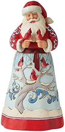 Enesco Jim Shore Heartwood Creek Velike Santa i kardinalne figurice, 12,59 inča, višebojni