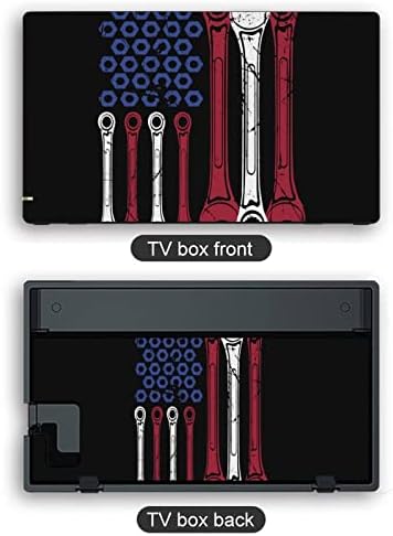 Smiješni ključ naljepnice s naljepnicama američke zastave pokrivaju prednju ploču za zaštitu kože za Nintendo Switch