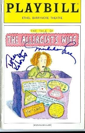 Michele Lee & Tony Roberts sa autogramom Playbill Program The Tale of the Allergists Wife Broadway
