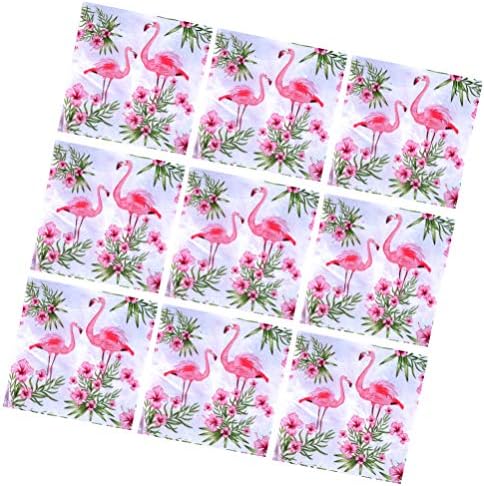 Hemoton Papir večera salvete 40pcs luau party salvete Flamingo tiskane salvete za jednokratnu upotrebu
