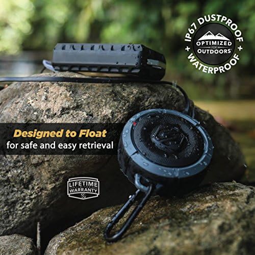 Scosche BoomBuoy robusni vodootporni prijenosni bežični Bluetooth 3.0 NFC zvučnik - višenamjenski 3 Watt 50mm plutajući Unutarnji / Vanjski putni zvučnik s ugrađenim muzičkim kontrolama - Rockstar Edition