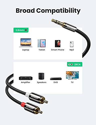 Ugreen 3,5 mm do 2rca muški kabel 6ft i USB do 3,5 mm Audio priključak USB vanjski snop zvučne kartice