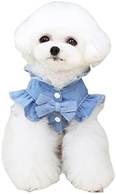 Tikwek pas plava haljina slatka odeća Vest štenad odeća psića odeća Jean haljina za male srednje pse devojke Chihuahua