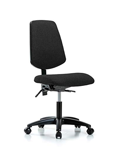 LabTech sjedeća LT41409 stolica za visinu stola od tkanine sa srednjim leđima najlonska baza, nagib, Kotačići,