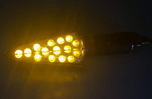 MotorToGo Black Arrow long Stem Žmigavci LED svjetla indikatori žmigavaca kompatibilni za 2012