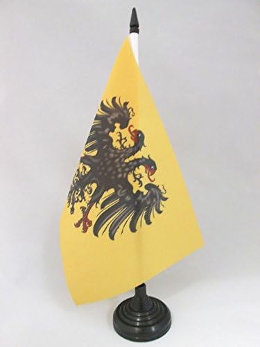 AZ zastava Svetog Rimskog carstva 962-1806 zastava stola 5 '' x 8 '' - Kraljevina Njemačka Zastava stola 21 x 14 cm - crna plastična stick i baza