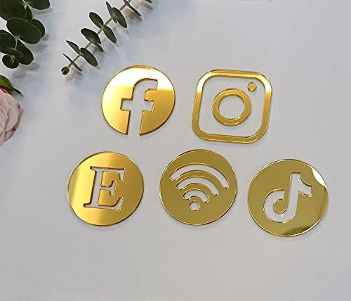 Ikone akrilnih društvenih medija, naljepnica za društvene medije PMMA, akrilni ikoni društvenih medija za poslovne
