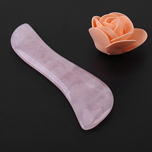 Gua Sha alat za masažu struganja, Gua Sha ploča prirodnog ružičastog kvarca u obliku krila za banje poboljšava cirkulaciju krvi i Metabol