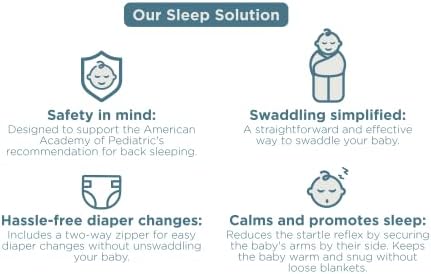 LullaBaby Swaddle-Premium pamučna vreća za spavanje za novorođenčad, Ultra-meka & amp; prozračna, sigurna