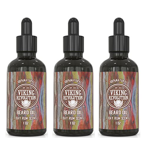 Viking Revolution regenerator za bradu All Natural Bay Rum miris Argan & amp; jojoba ulja-promoviše rast brade - omekšava & amp; jača bradu i brkove za muškarce