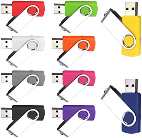 BULK / LOT 128MB metalni okretni USB Flash diskovi Thumb diskovi 10 pakovanja - USB 2.0, različite boje
