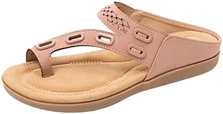 Pločaste papuče za žene Vintage Walk Roman Flip flops klizanje na izdubljenim sandale Lady Comforty