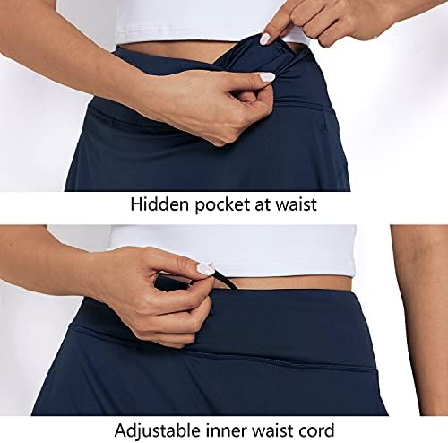 M moteepi skromne dužine koljena Skorts suknje za žene tenis atletski golf skroz s džepovima UV zaštita