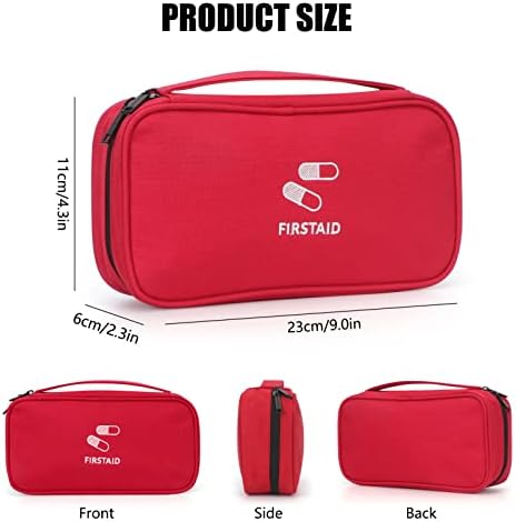 Cicikiea torba za prvu pomoć, crvena kotlatska kotlatna kotlata prazna prijenosna torba za medicinsku organizaciju za putopis, kampiranje, planinarenje, dom, ured, crveni