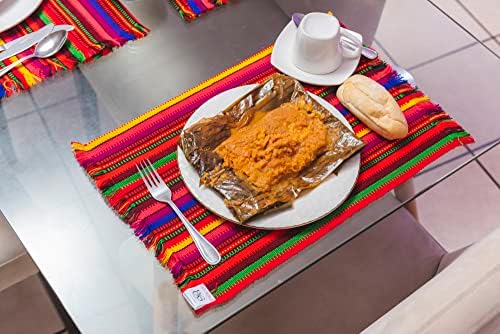 Tipična tkana u boji od strane zanatlija, Gvatemalska ručno tkana, za trpezarijske stolove, na otvorenom i u zatvorenom prostoru