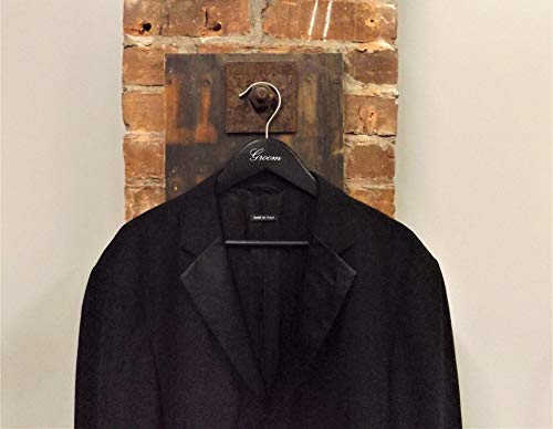 Nahanco G20217WB Bridalni vješalica, crni drveni odijelo sa srebrnim otiskom, 17