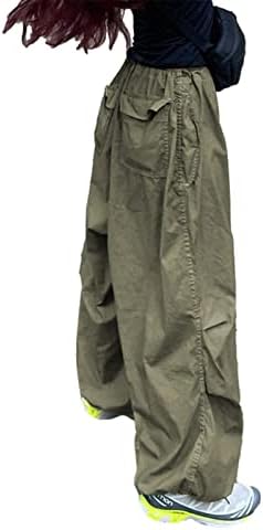 Uiurorao Women Low Squik labave teretne hlače Casual Baggy Widel Legl Patters Crckstring Hippie
