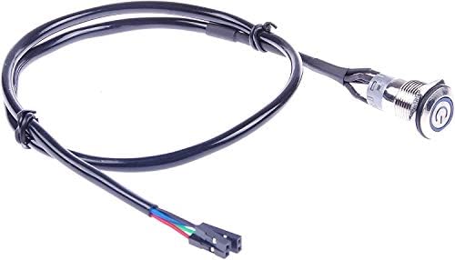 LIVISN 16mm metalni Prekidač za šasiju sa produžnim kablom od 100m 3.3 FT crveno žuto plavo zeleno LED