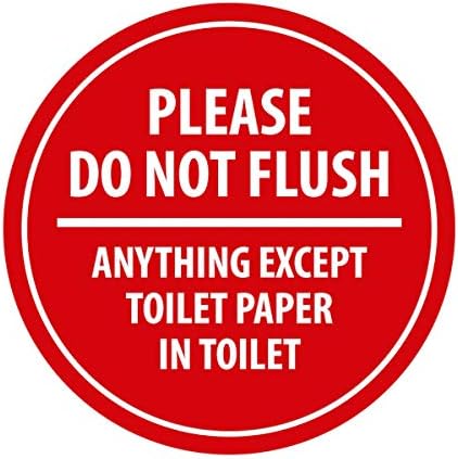 Znakovi Bylita Circle Molimo ne ispirajte ništa osim toaletnog papirnog znaka - mali