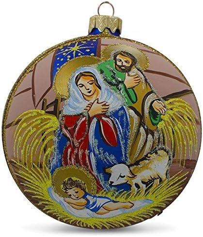 Beba Isus Spava Jaslica Scenu Ball Božić Ornament 4 Inča