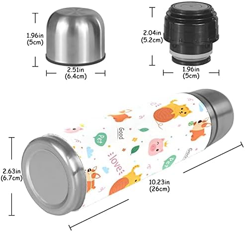 Termos Cup prijenosni termos tikvica Solilirani izolirani propuštanje i prosipanje može se koristiti za hladne i vruće napitke šarene šarene kućne ljubimce