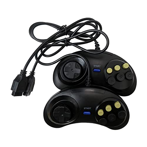 XIAMI 2kom kontroler igre sa 6 dugmadi za Sega Genesis Crni Osmosmjerni usmjereni jastučić