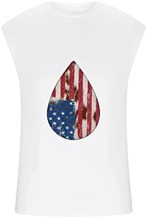 2023 Patriotski vrhovi tenkova za muškarce mekani 4. srpnja pamučni tebi vježbati fitness top kapi oblikovane američke majice zapisa