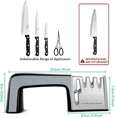 XXJJ nož za oštrenje oštrenje kamena brusni kamen brusni kamen 4 faze kuhinjski noževi makaze